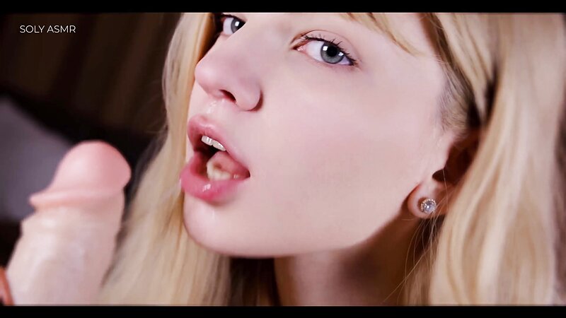 Soly ASMR Huge Dildo Sloppy Blowjob