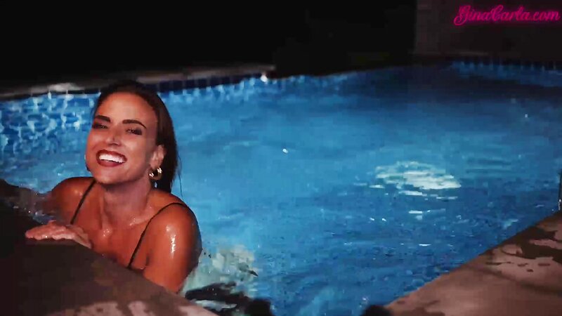 Gina Carla ASMR Naughty Swim in Private Pool Get Wet