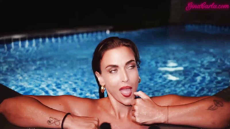 Gina Carla ASMR Naughty Swim in Private Pool Get Wet