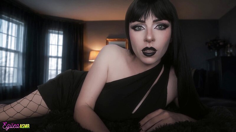 Egilea Goth Girlfriend ASMR Stare-Down While You Sleep Roleplay Cosplay