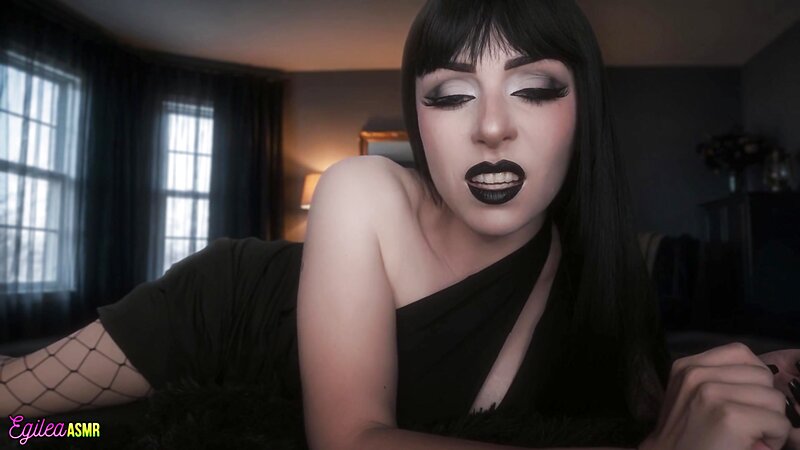Egilea Goth Girlfriend ASMR Stare-Down While You Sleep Roleplay Cosplay