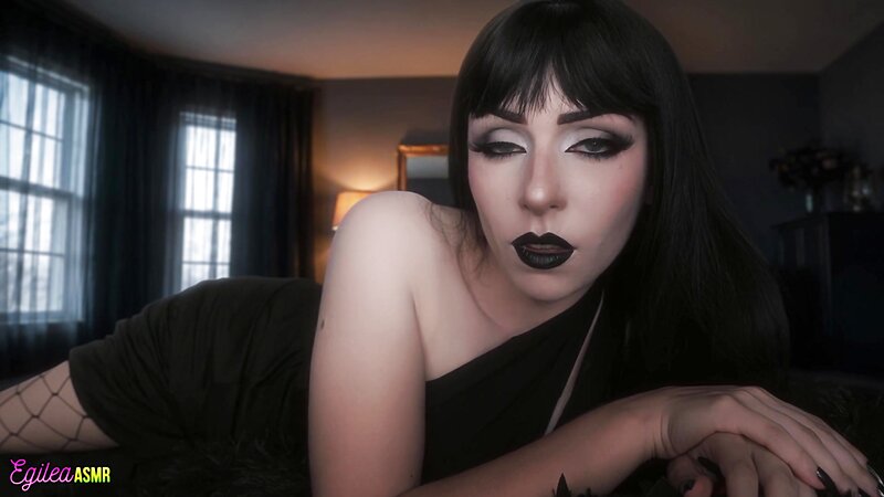 Egilea Goth Girlfriend ASMR Stare-Down While You Sleep Roleplay Cosplay