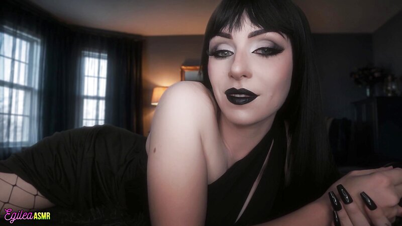 Egilea Goth Girlfriend ASMR Stare-Down While You Sleep Roleplay Cosplay