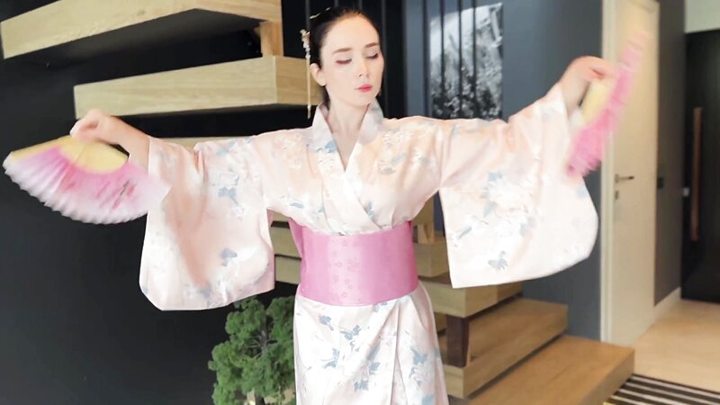 Sweetie Fox - Fucked Blue-eyed Geisha in All Poses and Cum in her Mouth