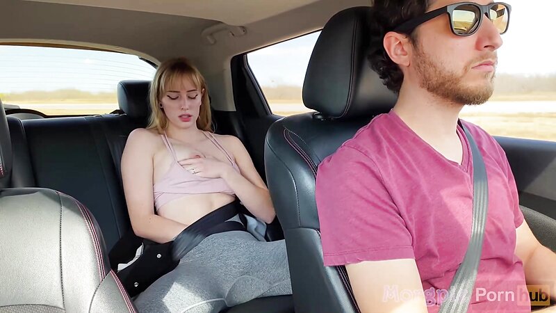 Morgpie - Teen Caught Masturbating in Uber and Gives Sloppy Handjob Blowjob