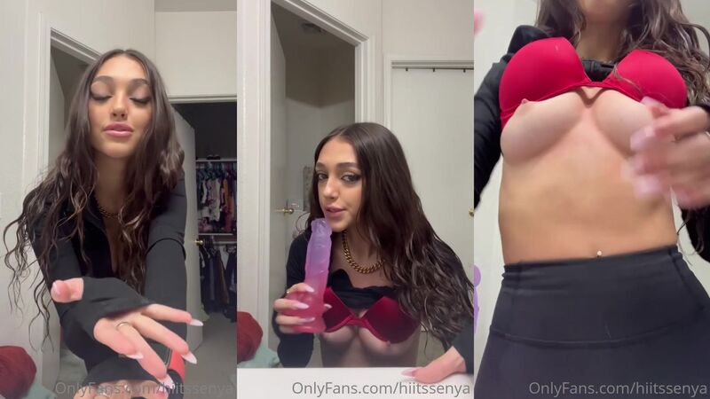 Senya Marin - Strokes & Sucks A Dildo In The Bathroom