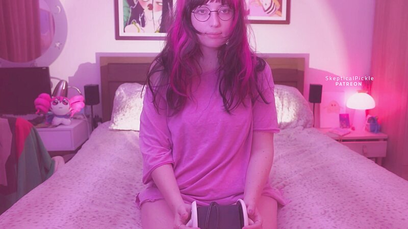 SkepticalPickle ASMR - Ear licking in bed, t shirt, panties, short pool fanservice
