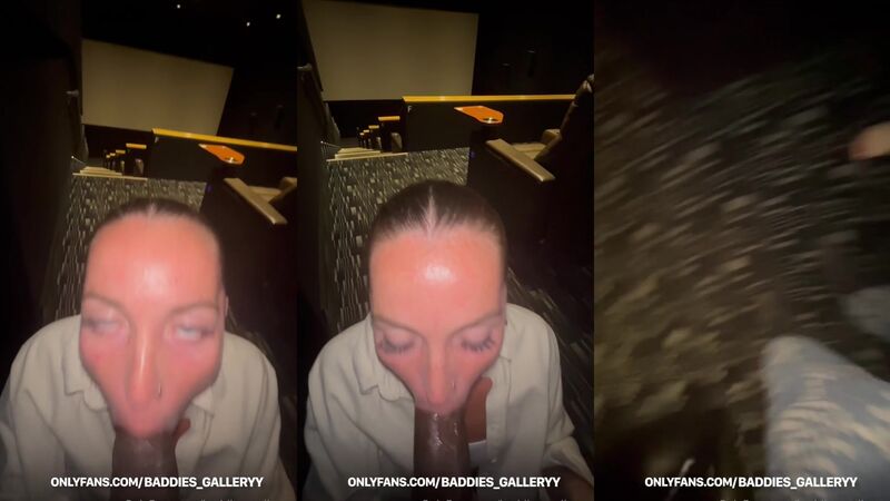 Ashley Aoky Blows Her Man's BBC In The Cinema
