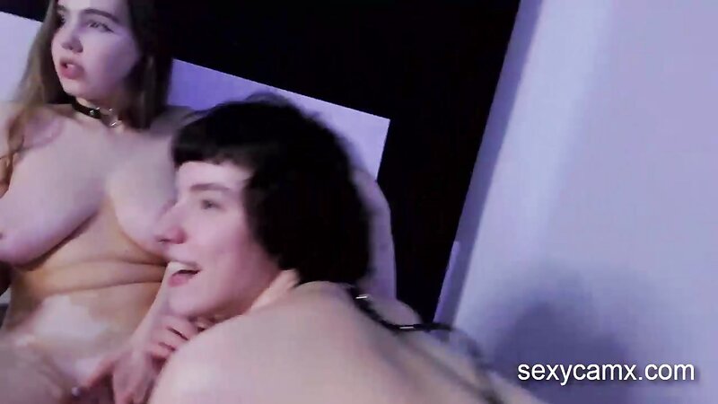 Cam Russian Brunette Teen Lick Pussy and Get Pounded Hard in Amateur Threesome Webcam