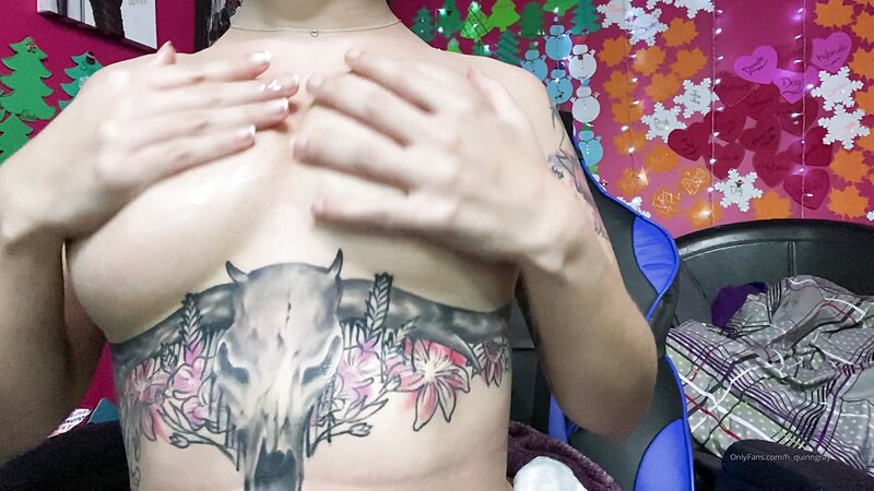 Quinn Gray Oiled Up Big Boobs
