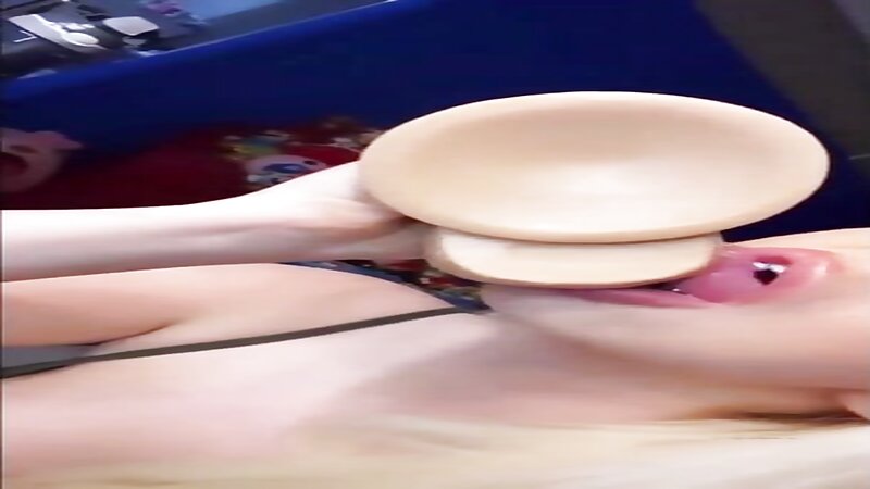 Tara Babcock Sucking a Dildo Blowjob