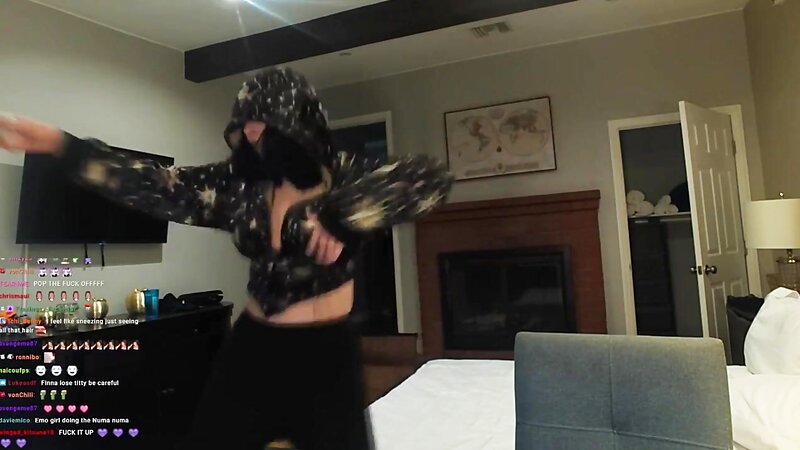 JustaMinx Dancing in a Nipple Slip