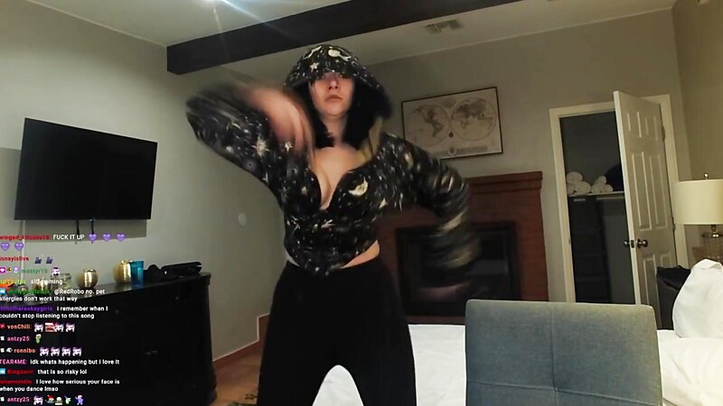 JustaMinx Dancing in a Nipple Slip