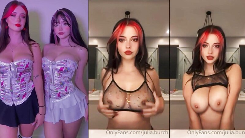Burch Twins Sexy Nude Teasing Show