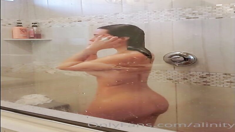 Alinity Naked Rubbing Tits and Pussy in Shower