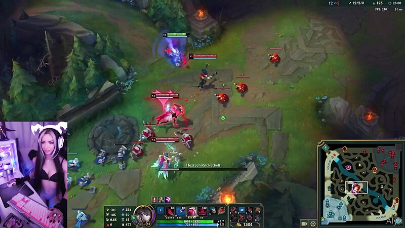 Alyri Hot League Of Legends Stripteasing