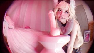Belle Delphine Bad Little Kitten Horny Dildo Riding Video