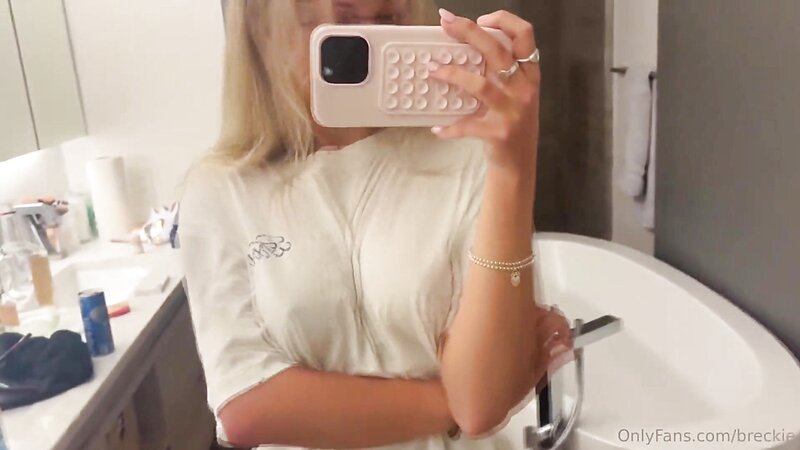 Breckie Hill Teasing with Nipple Action