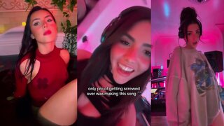 Andrea Botez Nipple Pasties Passes Sexy Outfit Video