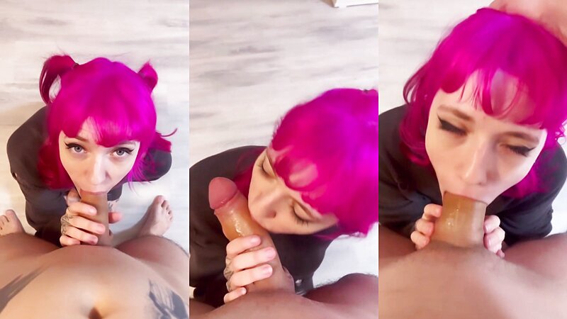 Elles Love Sloppy Blowjob with Facial