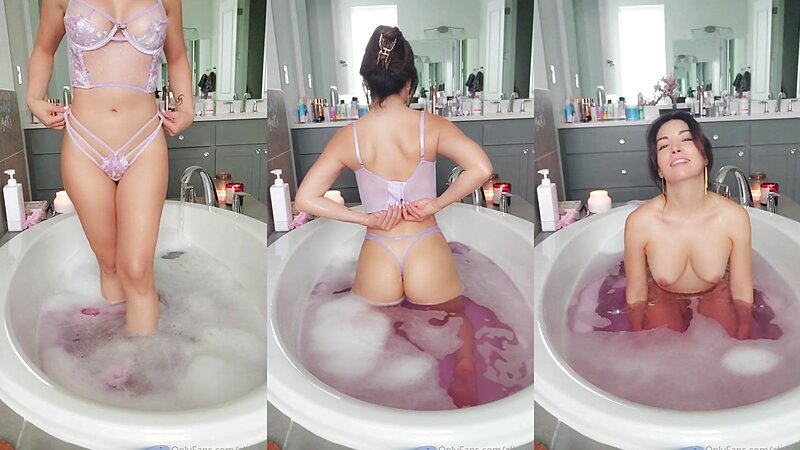 Alinity Relaxing in a Bath POV